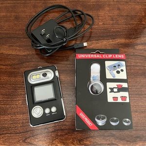 I-Joy MobiDV Pocket Camcorder/Camera/MP3 Player + Fish eye lens bundle